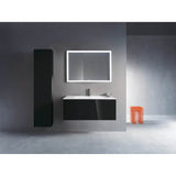 L-Cube One Drawer Wall-Mount Vanity Unit Concrete Gray
