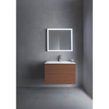 L-Cube Two Drawer Wall-Mount Vanity Unit Concrete Gray