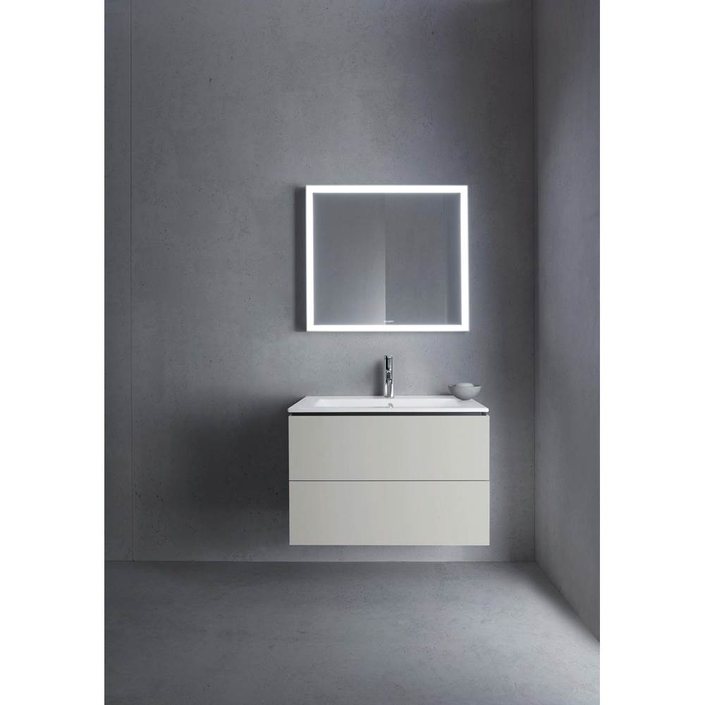 L-Cube Two Drawer Wall-Mount Vanity Unit Concrete Gray