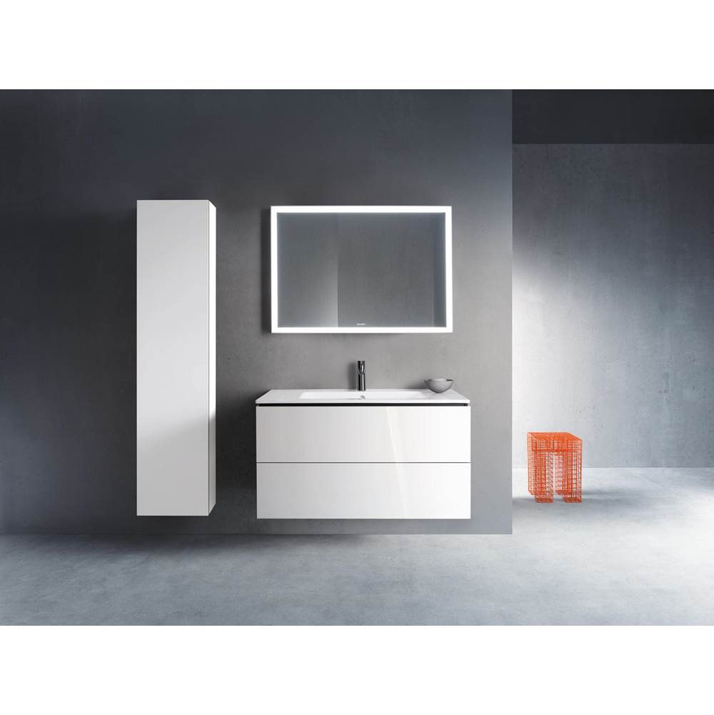 L-Cube Two Drawer Wall-Mount Vanity Unit Concrete Gray