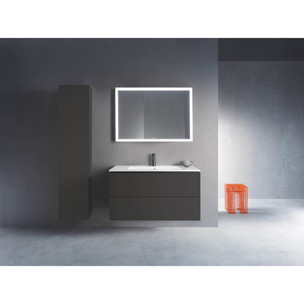 L-Cube Two Drawer Wall-Mount Vanity Unit Concrete Gray