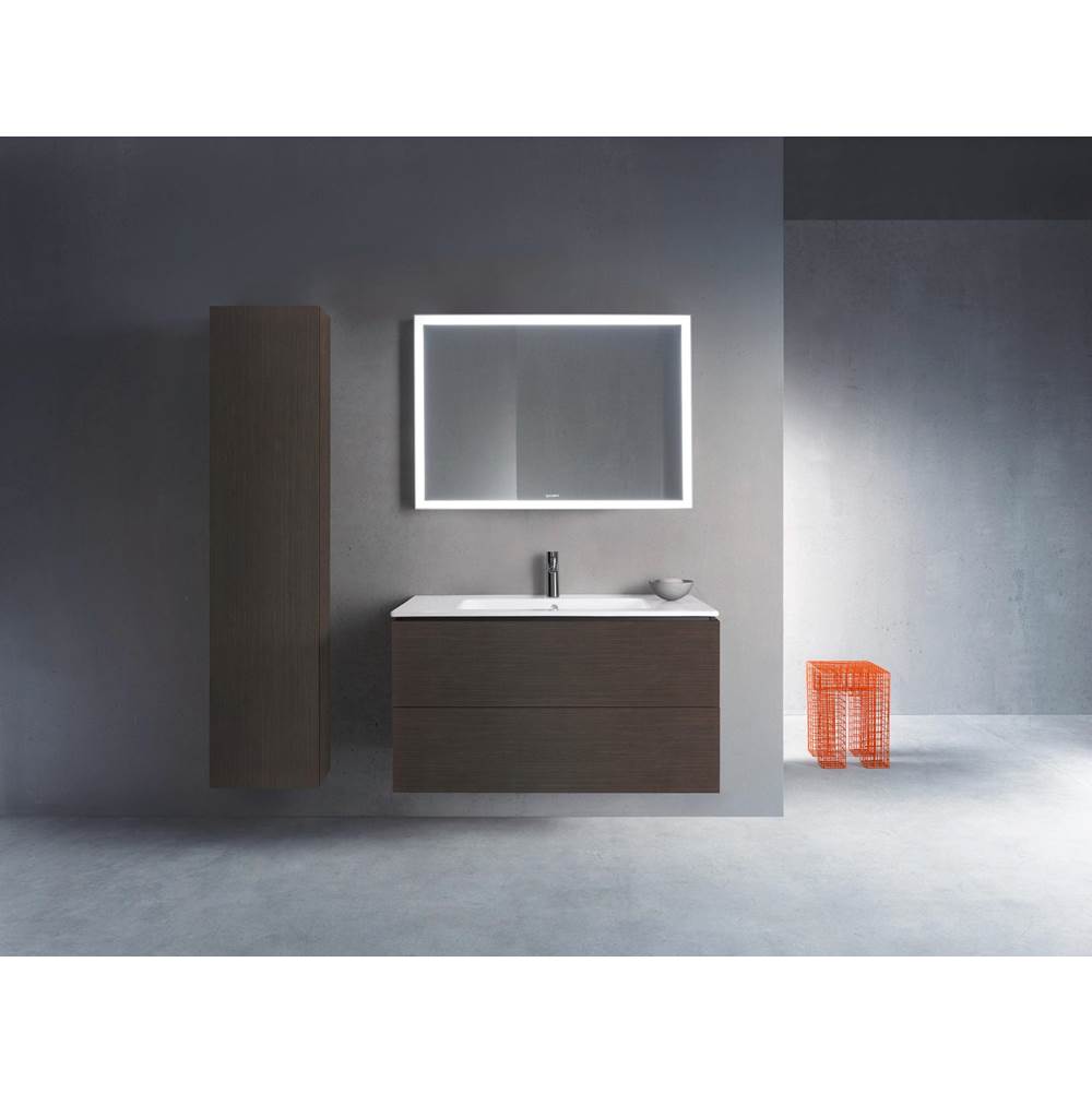 L-Cube Two Drawer Wall-Mount Vanity Unit Concrete Gray