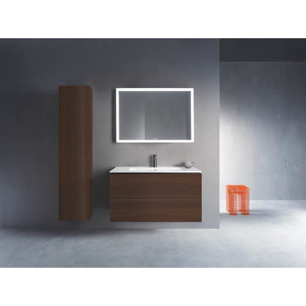 L-Cube Two Drawer Wall-Mount Vanity Unit Concrete Gray