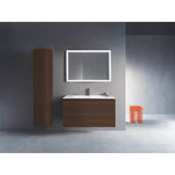 L-Cube Two Drawer Wall-Mount Vanity Unit Concrete Gray