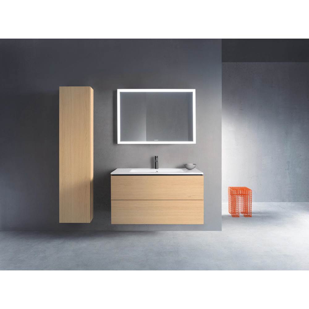 L-Cube Two Drawer Wall-Mount Vanity Unit Concrete Gray