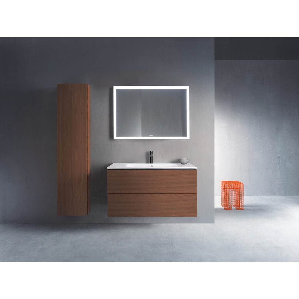 L-Cube Two Drawer Wall-Mount Vanity Unit Concrete Gray