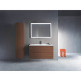L-Cube Two Drawer Wall-Mount Vanity Unit Concrete Gray
