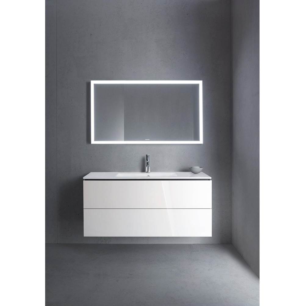 L-Cube Two Drawer Wall-Mount Vanity Unit Concrete Gray