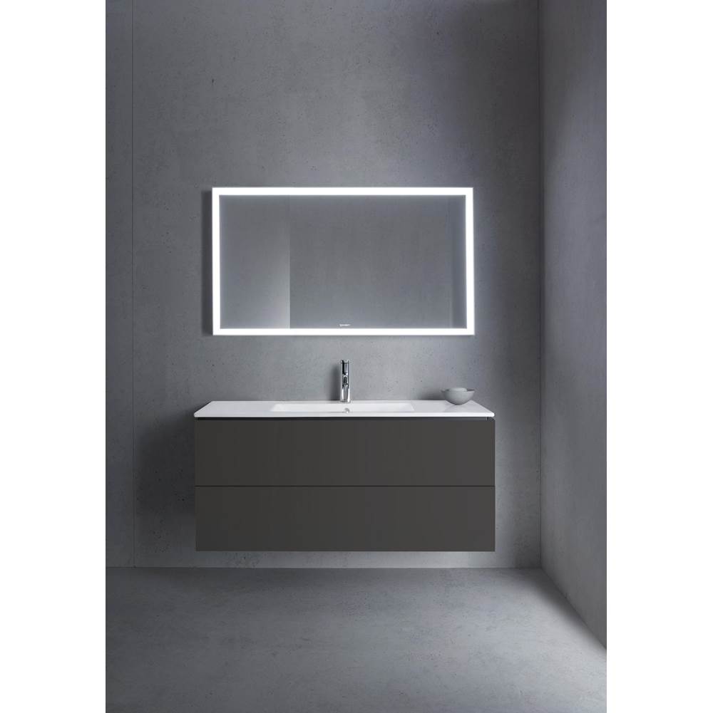 L-Cube Two Drawer Wall-Mount Vanity Unit Concrete Gray
