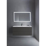 L-Cube Two Drawer Wall-Mount Vanity Unit Concrete Gray