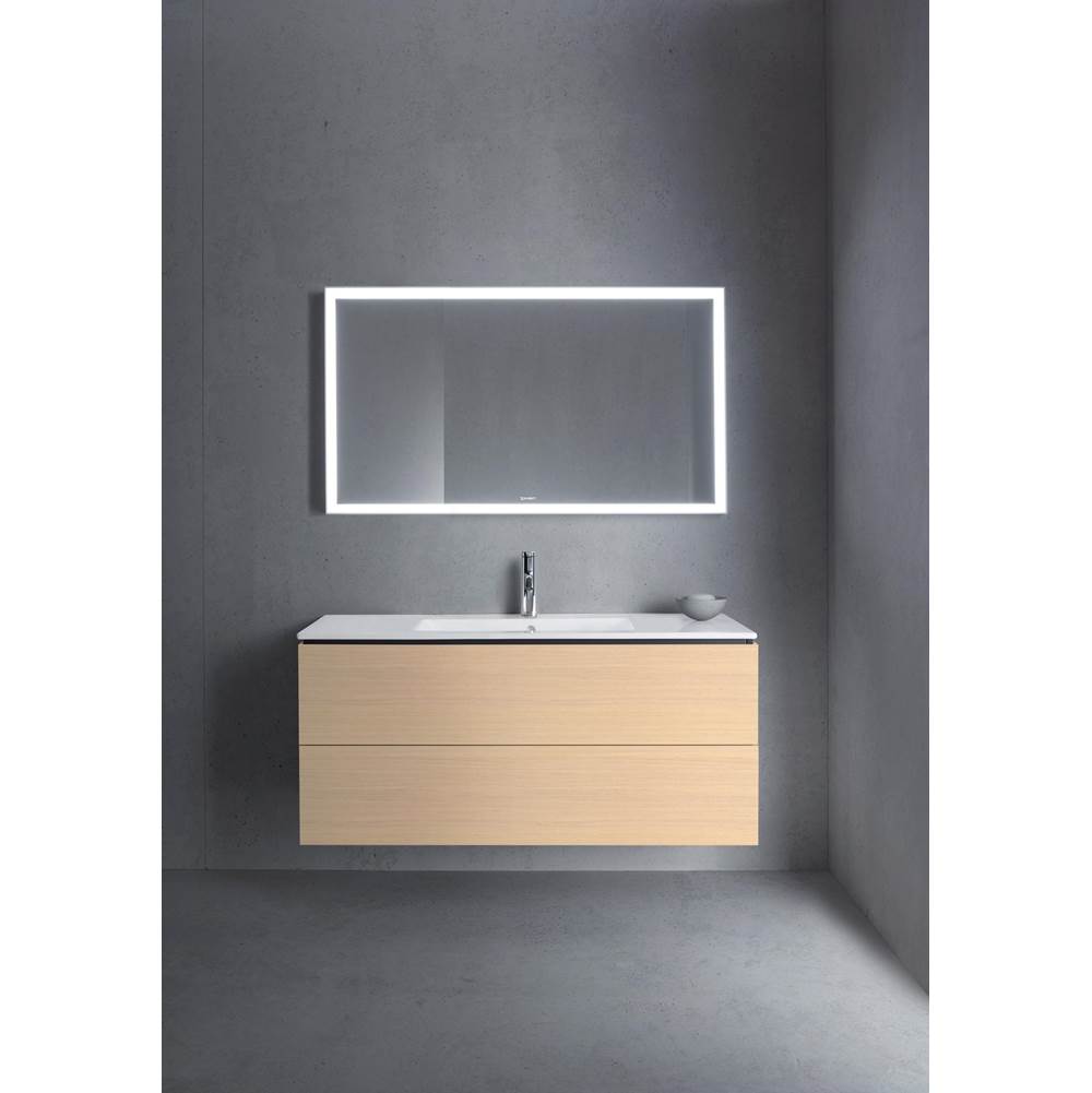 L-Cube Two Drawer Wall-Mount Vanity Unit Concrete Gray