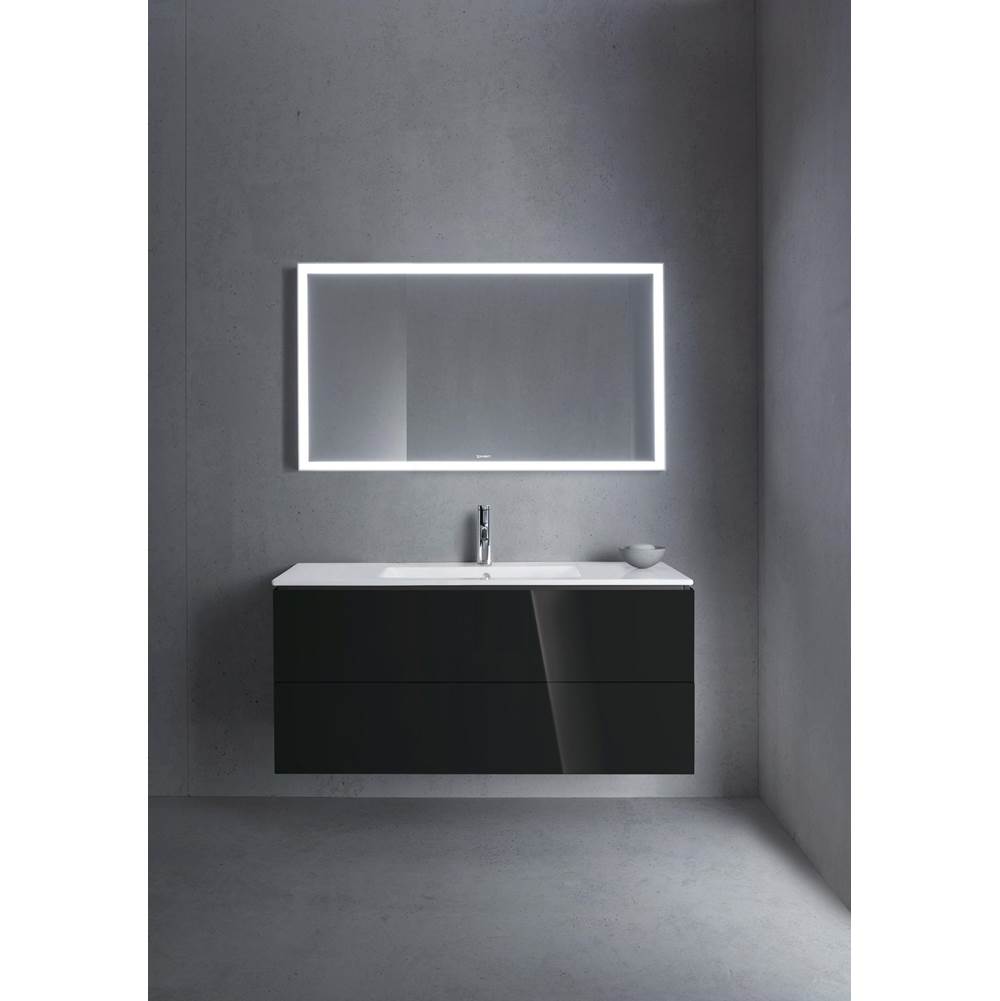 L-Cube Two Drawer Wall-Mount Vanity Unit Concrete Gray