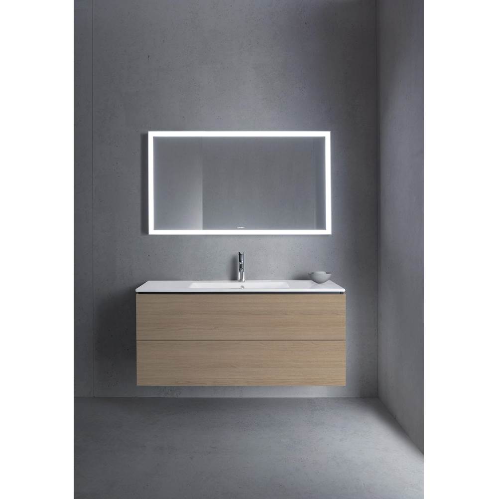 L-Cube Two Drawer Wall-Mount Vanity Unit Concrete Gray