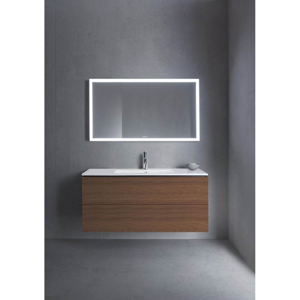 L-Cube Two Drawer Wall-Mount Vanity Unit Concrete Gray