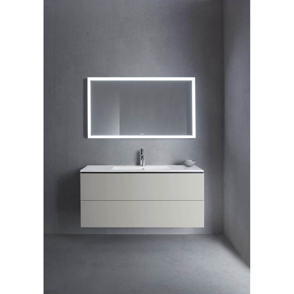 L-Cube Two Drawer Wall-Mount Vanity Unit Concrete Gray