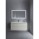 L-Cube Two Drawer Wall-Mount Vanity Unit Concrete Gray