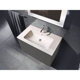 L-Cube Two Drawer Wall-Mount Vanity Unit Concrete Gray