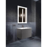 L-Cube Two Drawer Wall-Mount Vanity Unit Concrete Gray