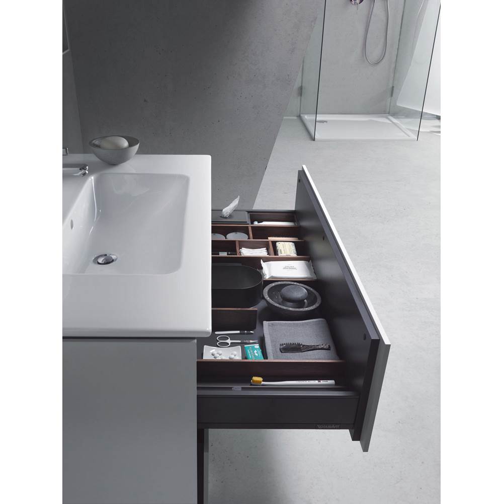 L-Cube Two Drawer Wall-Mount Vanity Unit Concrete Gray