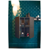 L-Cube Semi-Tall Cabinet Concrete Gray