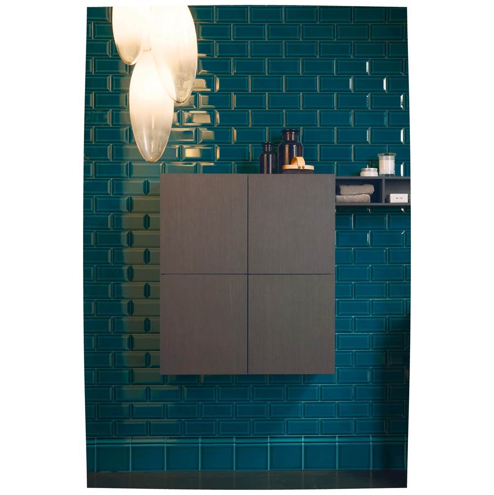 L-Cube Semi-Tall Cabinet Concrete Gray