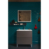 L-Cube Two Drawer Floorstanding Vanity Unit Concrete Gray
