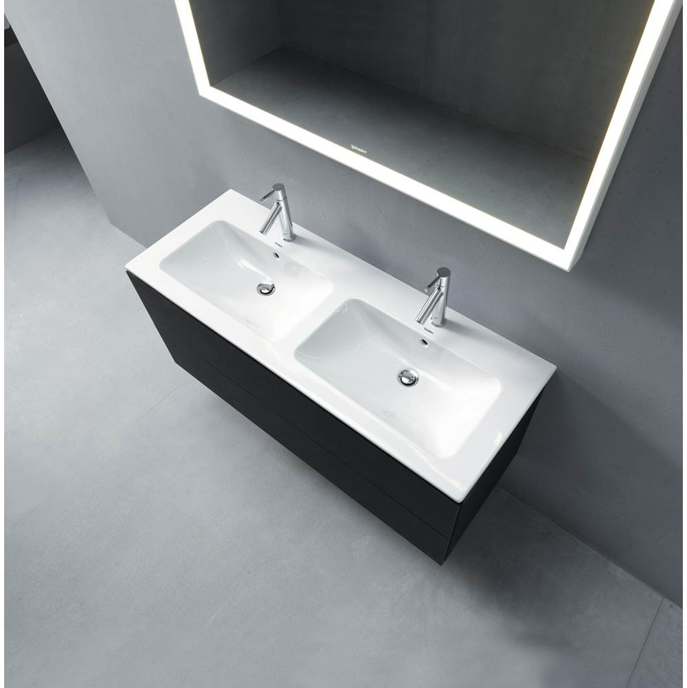 L-Cube Two Drawer Wall-Mount Vanity Unit Concrete Gray