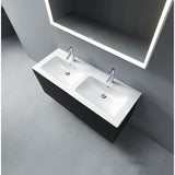 L-Cube Two Drawer Wall-Mount Vanity Unit Concrete Gray