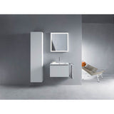 L-Cube One Drawer Wall-Mount Vanity Unit Concrete Gray