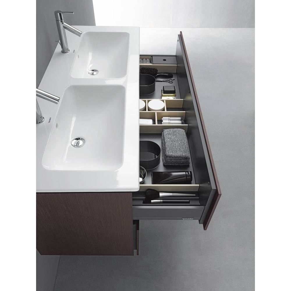 L-Cube Two Drawer Wall-Mount Vanity Unit Concrete Gray
