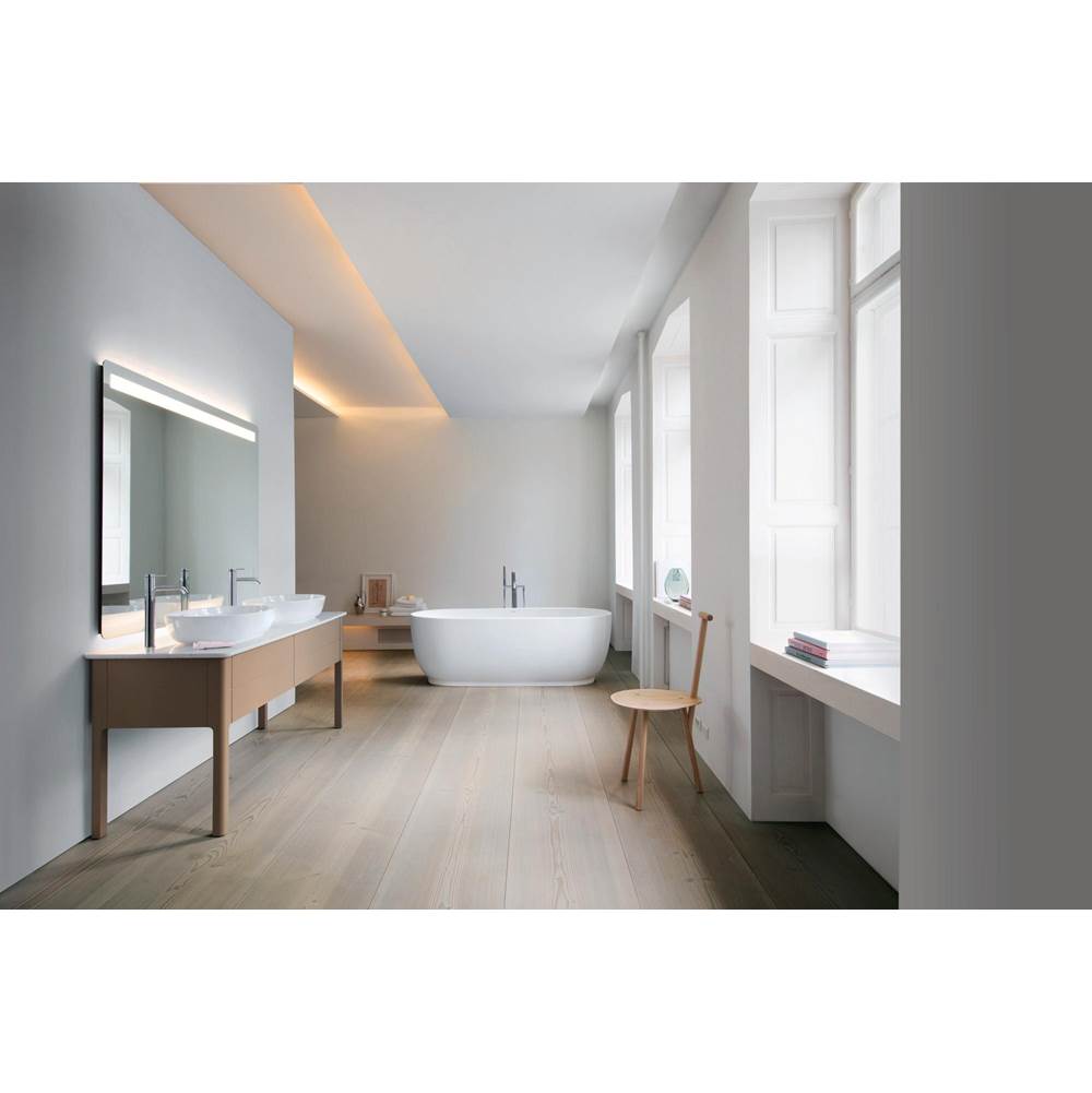 Luv Console with Two Sink Cut-Outs White