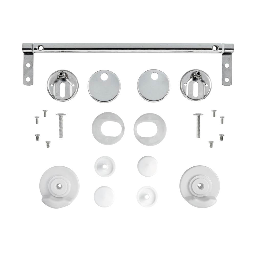 Duravit - Hinge Set for Seat and Cover without Soft Closure, Stainless Steel - Stainless Steel