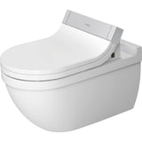 Duravit - Starck 3 Wall-Mounted Toilet Bowl for Shower-Toilet Seat White with HygieneGlaze - White