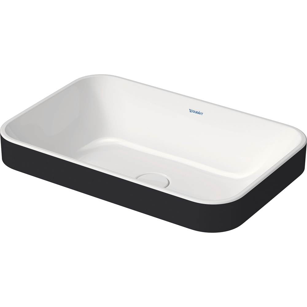 Duravit - Happy D.2 Plus Washbowl White With Anthracite - White With Anthracite