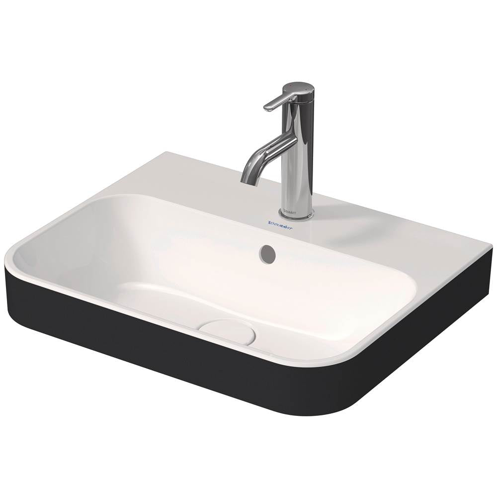 Duravit - Happy D.2 Plus Washbowl White With Anthracite - White With Anthracite