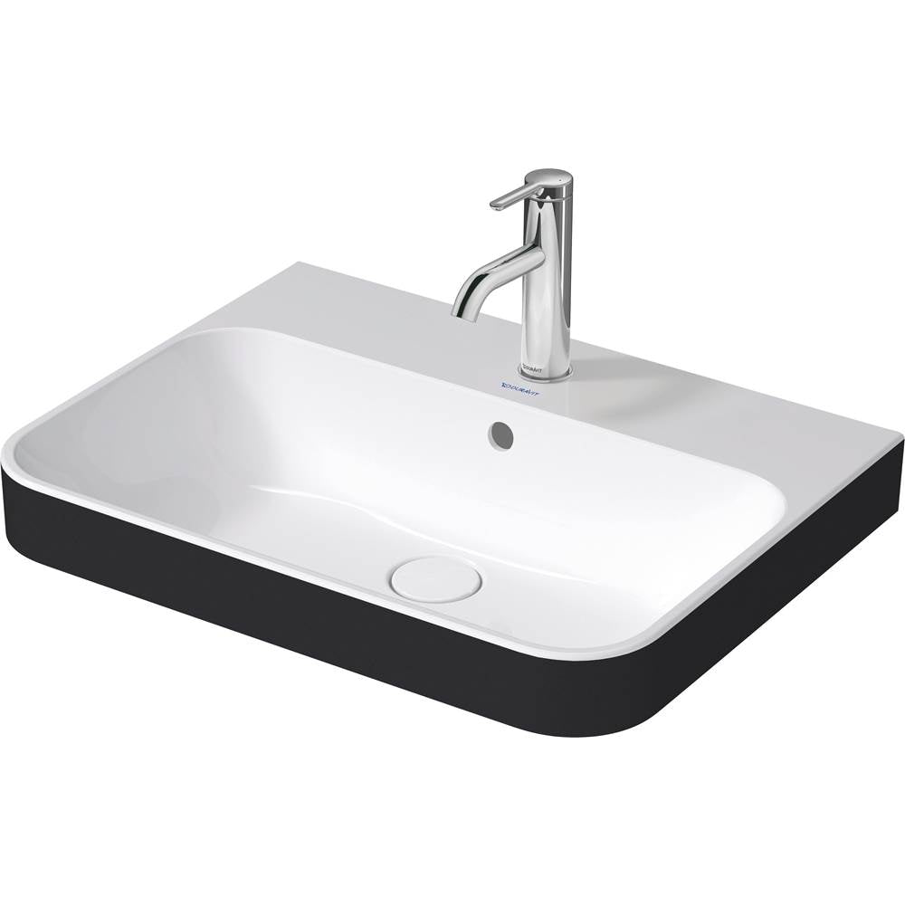 Duravit - Happy D.2 Plus Washbowl White With Anthracite - White With Anthracite