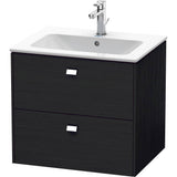 Duravit - Brioso Two Drawer Wall-Mount Vanity Unit Oak Black - Black Oak