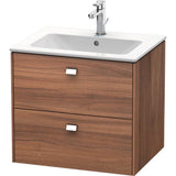 Duravit - Brioso Two Drawer Wall-Mount Vanity Unit Walnut - Natural Walnut