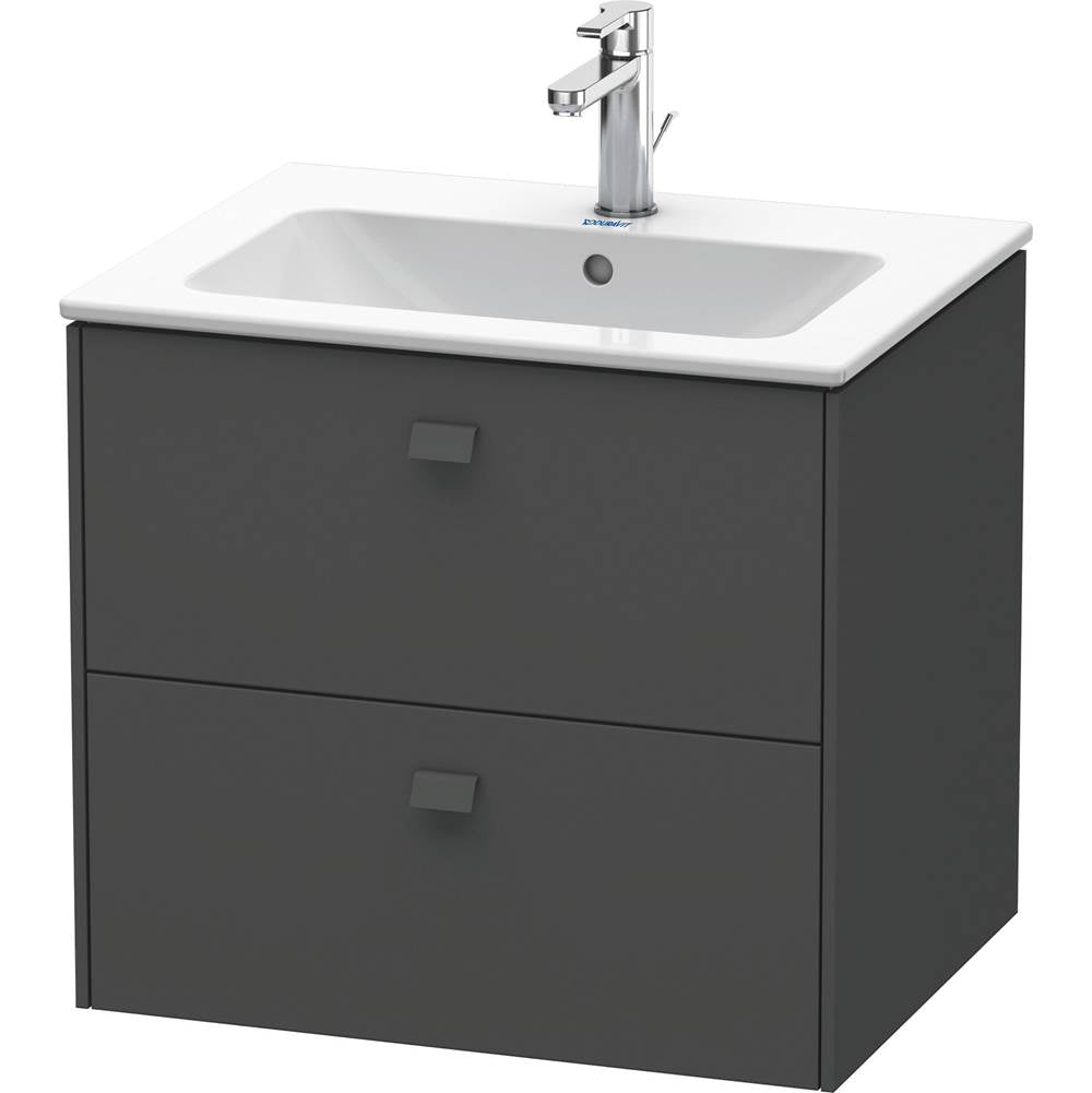 Duravit - Brioso Two Drawer Wall-Mount Vanity Unit Graphite - Graphite Matte