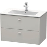 Duravit - Brioso Two Drawer Wall-Mount Vanity Unit Concrete Gray - Concrete Gray Matte