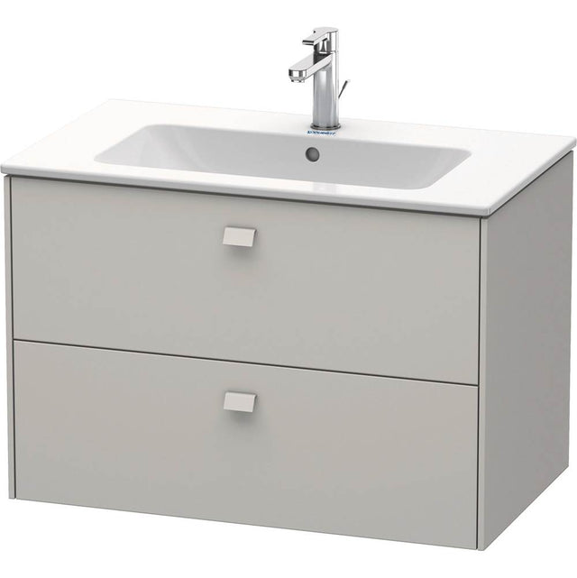 Duravit - Brioso Two Drawer Wall-Mount Vanity Unit Concrete Gray - Concrete Gray Matte