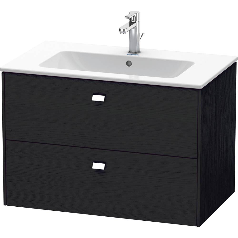 Duravit - Brioso Two Drawer Wall-Mount Vanity Unit Oak Black - Black Oak