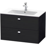 Duravit - Brioso Two Drawer Wall-Mount Vanity Unit Oak Black - Black Oak