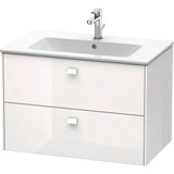 Duravit - Brioso Two Drawer Wall-Mount Vanity Unit White - White High Gloss
