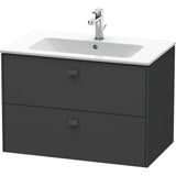 Duravit - Brioso Two Drawer Wall-Mount Vanity Unit Graphite - Graphite Matte
