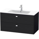 Duravit - Brioso Two Drawer Wall-Mount Vanity Unit Oak Black - Black Oak