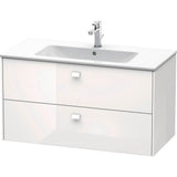 Duravit - Brioso Two Drawer Wall-Mount Vanity Unit White - White High Gloss