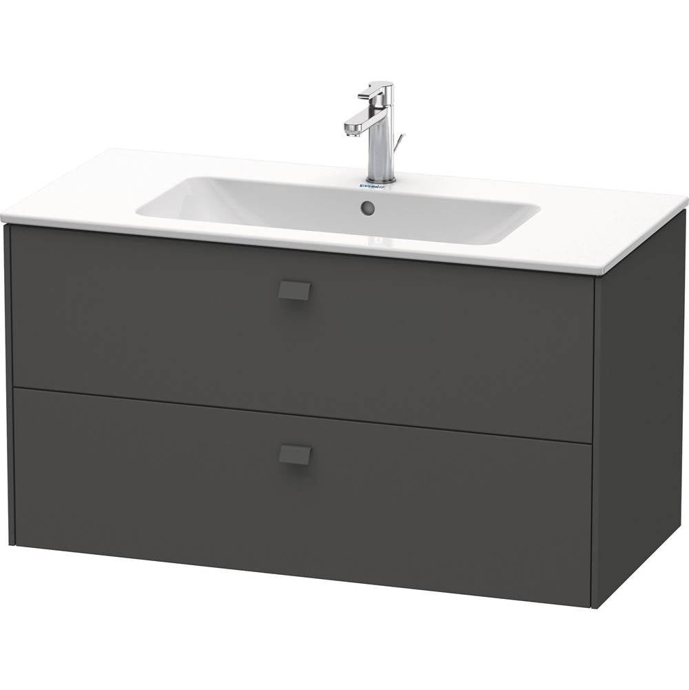 Duravit - Brioso Two Drawer Wall-Mount Vanity Unit Graphite - Graphite Matte