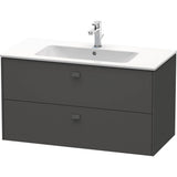 Duravit - Brioso Two Drawer Wall-Mount Vanity Unit Graphite - Graphite Matte