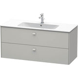 Duravit - Brioso Two Drawer Wall-Mount Vanity Unit Concrete Gray - Concrete Gray Matte